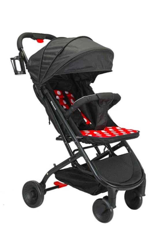 COCHE ULTRA COMPACTO ROJO PUNTOS BLANCOS-1