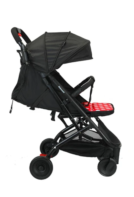 COCHE ULTRA COMPACTO ROJO PUNTOS BLANCOS-2