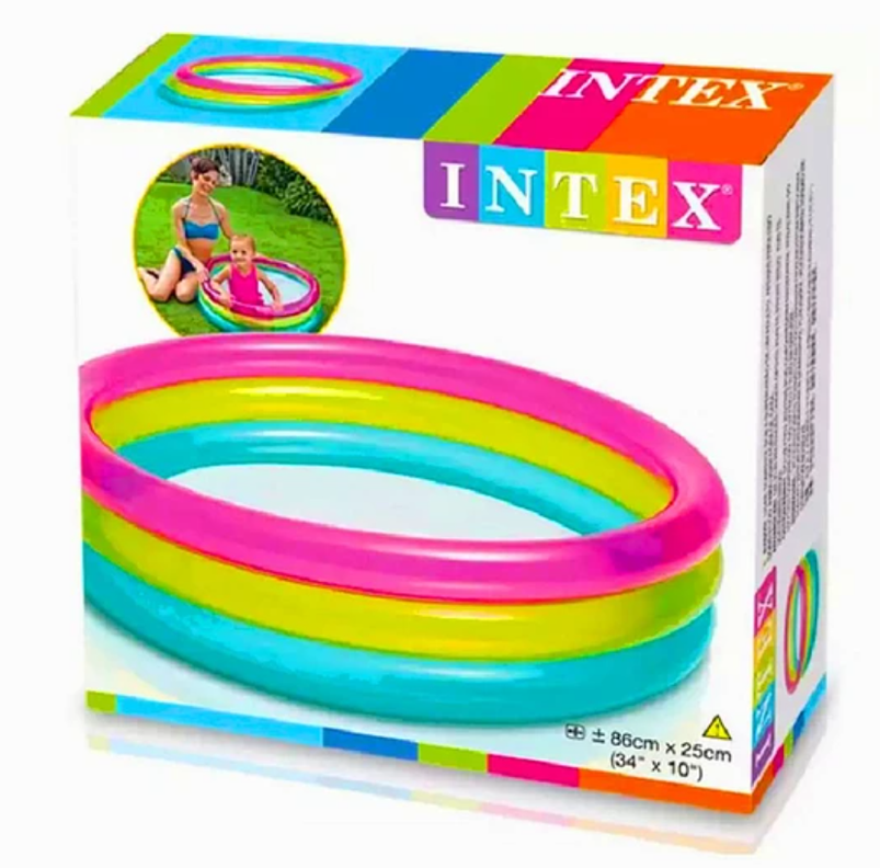 PISCINA INFLABLE BABY ARCO IRIS KIDSCOOL-1