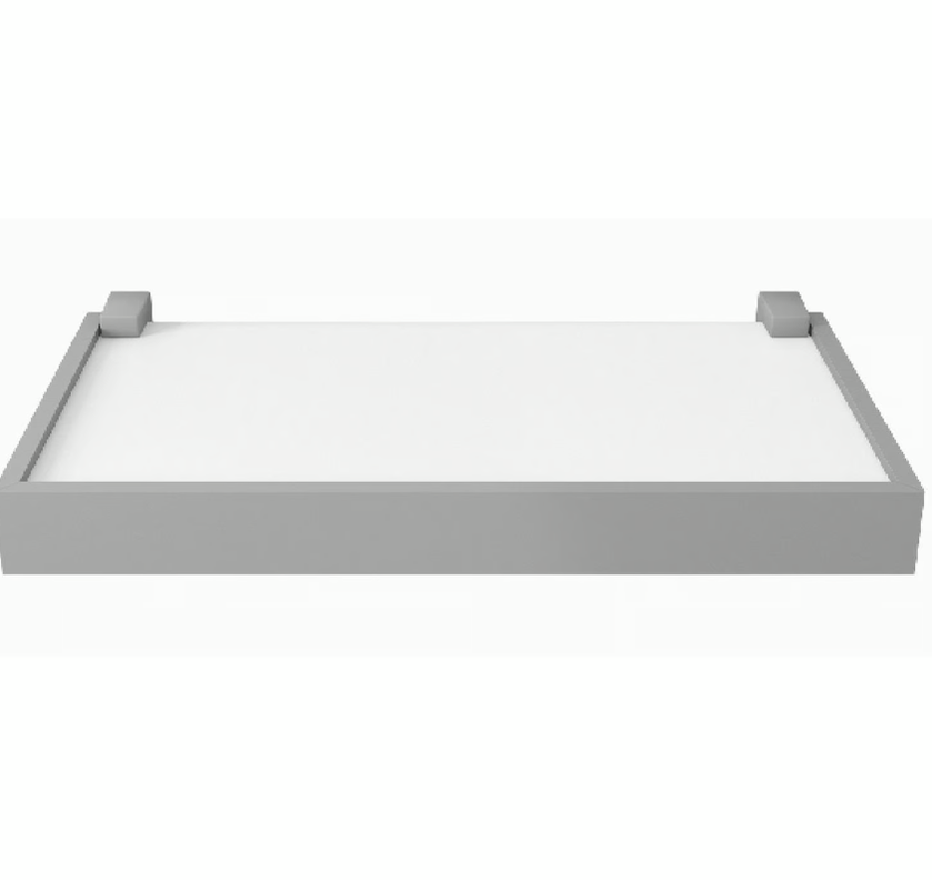 REPISA RECTA DUETTO BLANCO CON SOPORTE Y BORDA GRIS-0