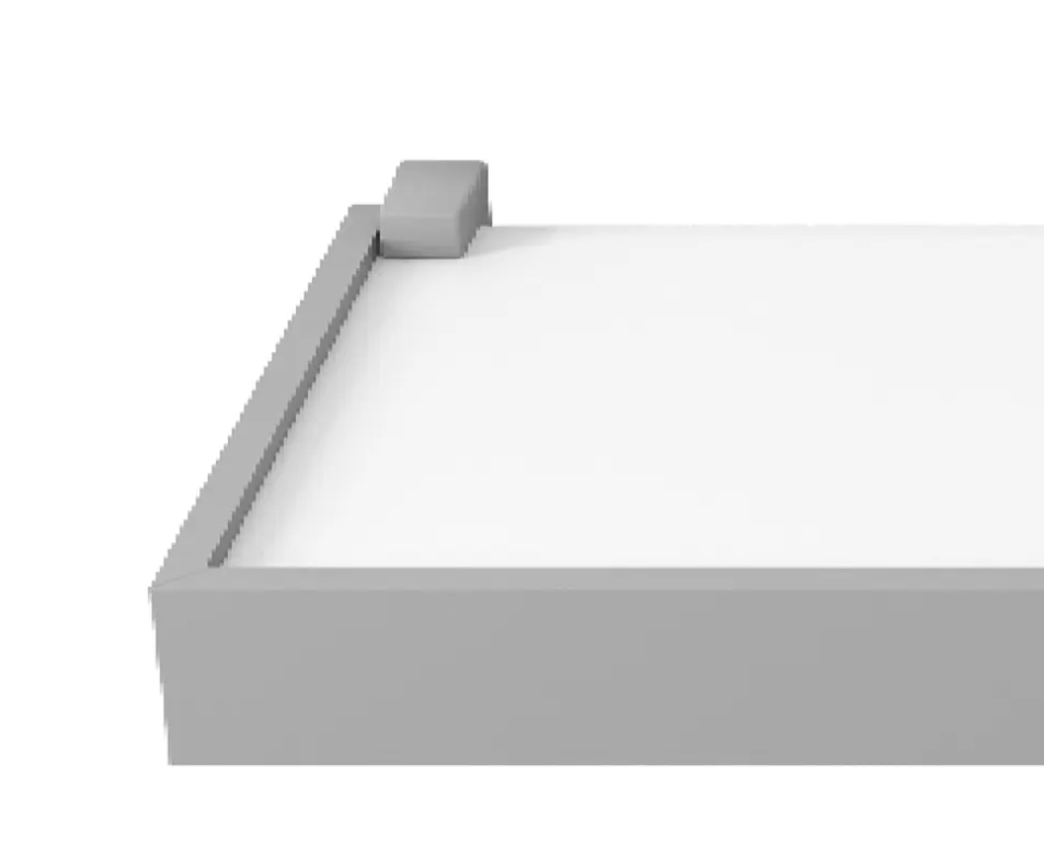 REPISA RECTA DUETTO BLANCO CON SOPORTE Y BORDA GRIS-1