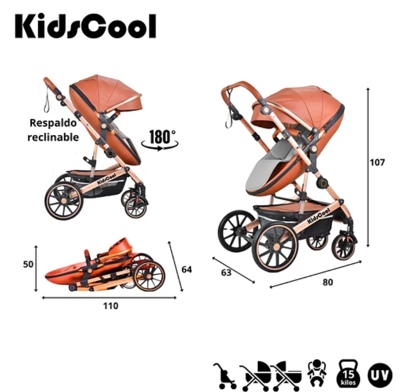 COCHE CUNA EGG 3 EN 1 KIDSCOOL CAFÉ-3