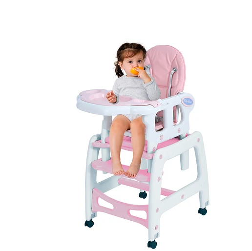 SILLA DE COMER NEW ROSA CLARO 3 EN 1-3