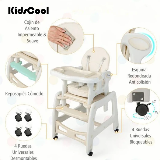 SILLA DE COMER NEW ROSA CLARO 3 EN 1-6