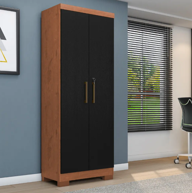 ESTANTE CON PUERTAS MULTIUSO NATURA NEGRO ZANZINI-3