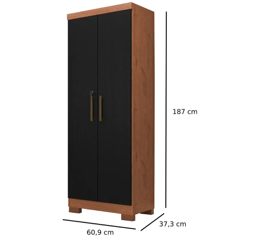 ESTANTE CON PUERTAS MULTIUSO NATURA NEGRO ZANZINI-2