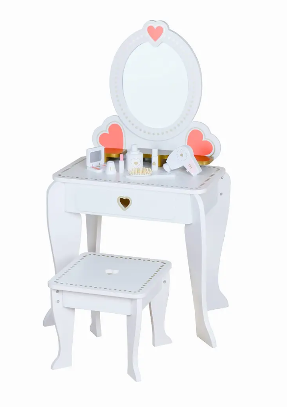 TOCADOR LOVE BLANCO CON ACCESORIOS-1