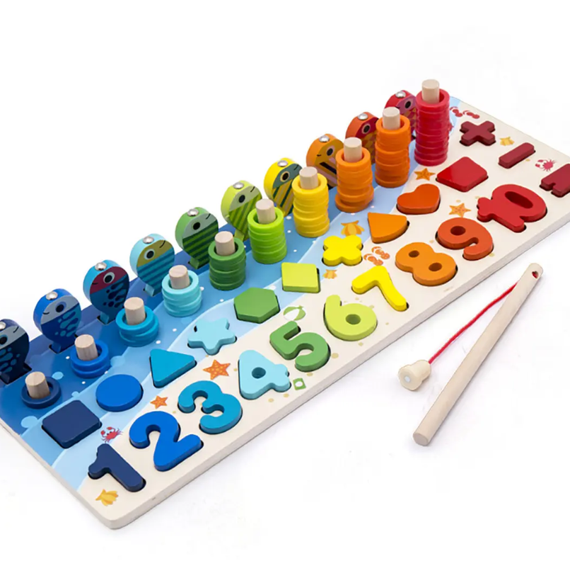 PUZZLE DE MADERA MULTICOLOR MONTESSORI-0
