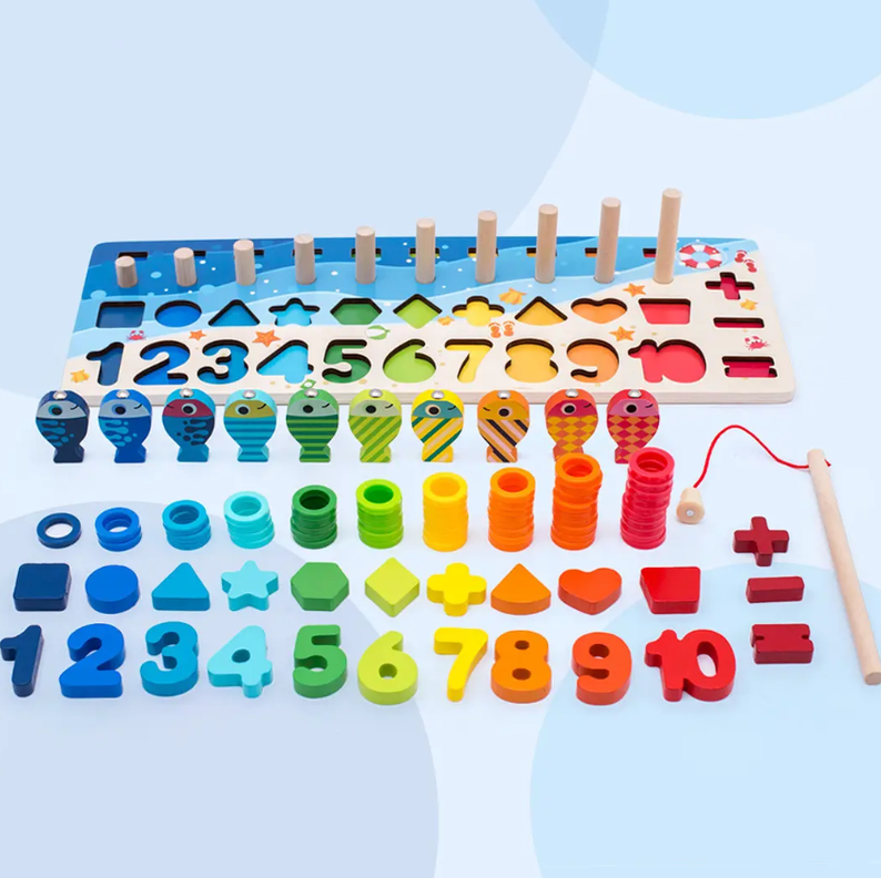 PUZZLE DE MADERA MULTICOLOR MONTESSORI-1