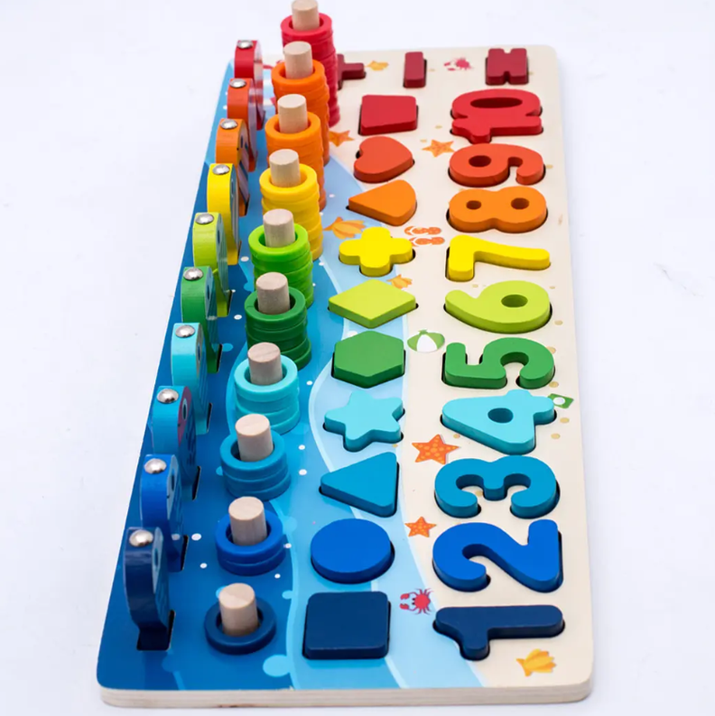 PUZZLE DE MADERA MULTICOLOR MONTESSORI-2