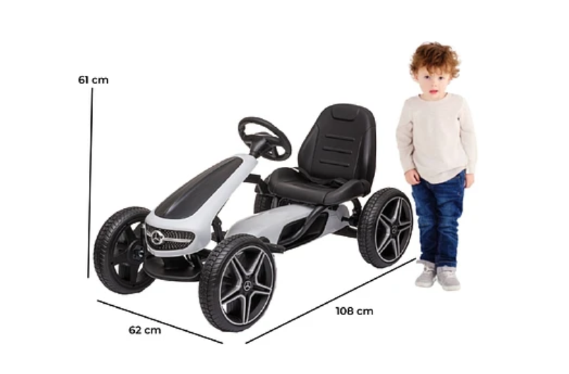 GO KART MERCEDES BENZ BLANCO-4
