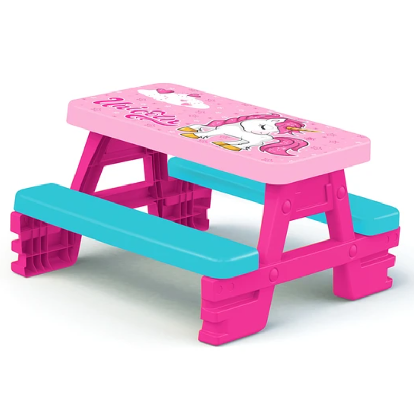 MESA PICNIC UNICORNIO PARA 4 NIÑOS-0