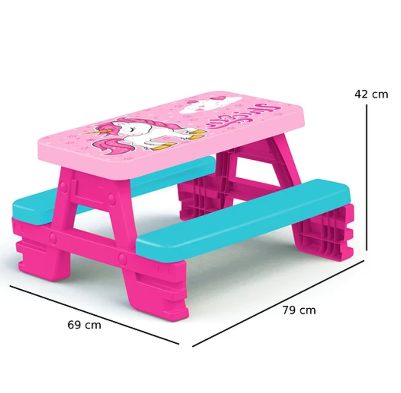 MESA PICNIC UNICORNIO PARA 4 NIÑOS-2