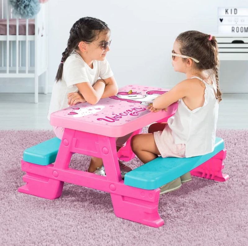 MESA PICNIC UNICORNIO PARA 4 NIÑOS-3