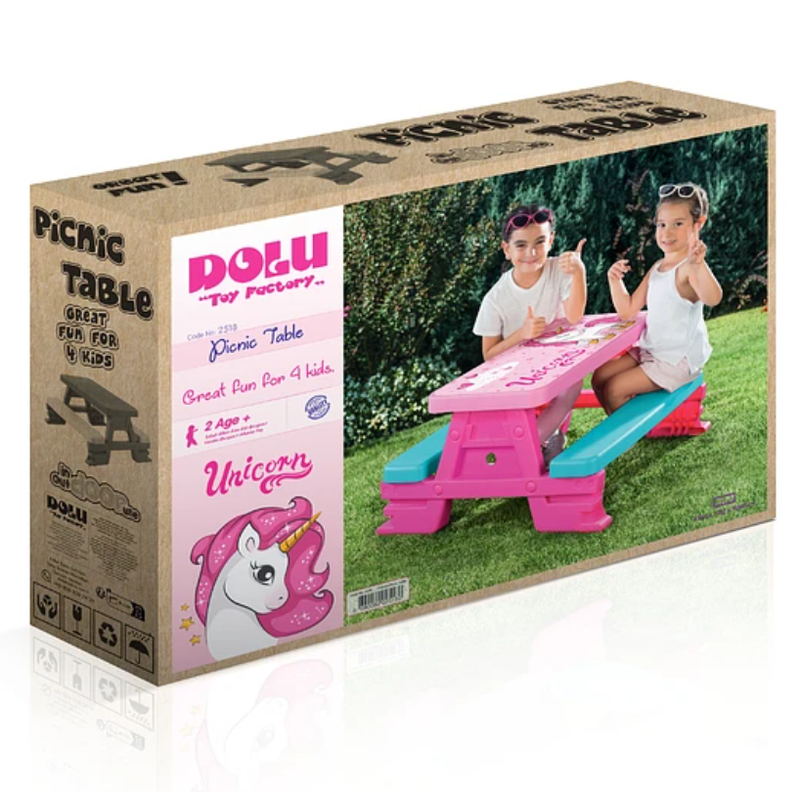 MESA PICNIC UNICORNIO PARA 4 NIÑOS-4