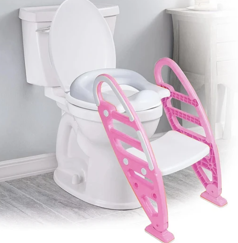 ASIENTO ENTRENADOR PARA W.C ROSADO CON ESCALERA-7