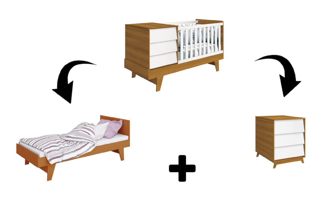 CUNA 3 EN 1 CON COMODA NOAH PRINCE BLANCO CARAMELO-1