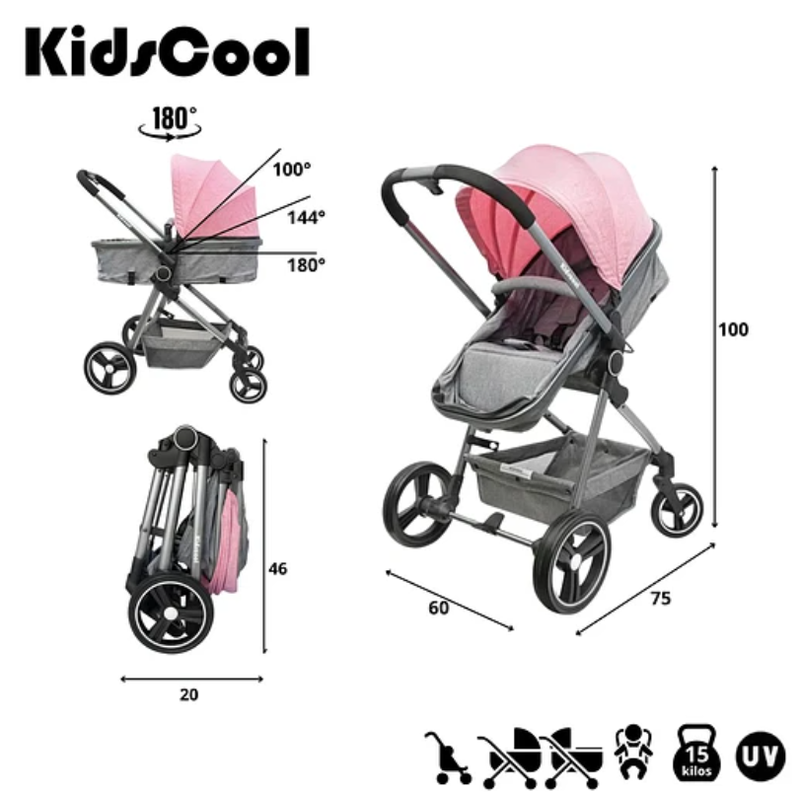 COCHE CUNA CITY COMPACT ROSA-4