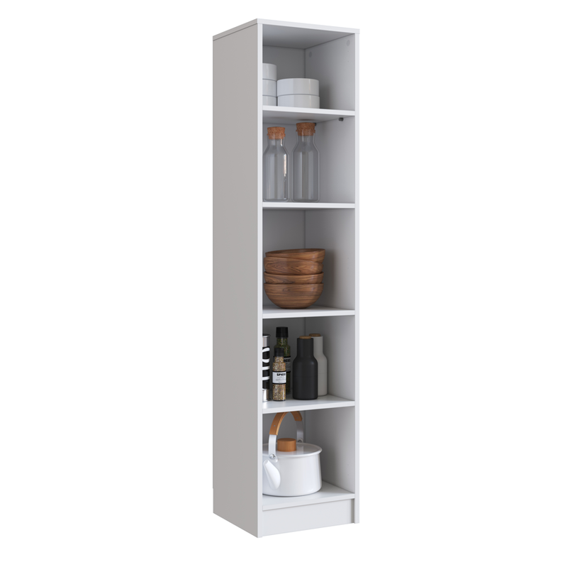 ESTANTE UNA PUERTA CON 5 ESPACIOS BLANCO LINEA SLIM-2