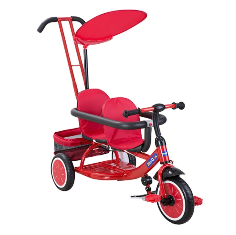 TRICICLO DOBLE ROJO KIDSCOOL-0