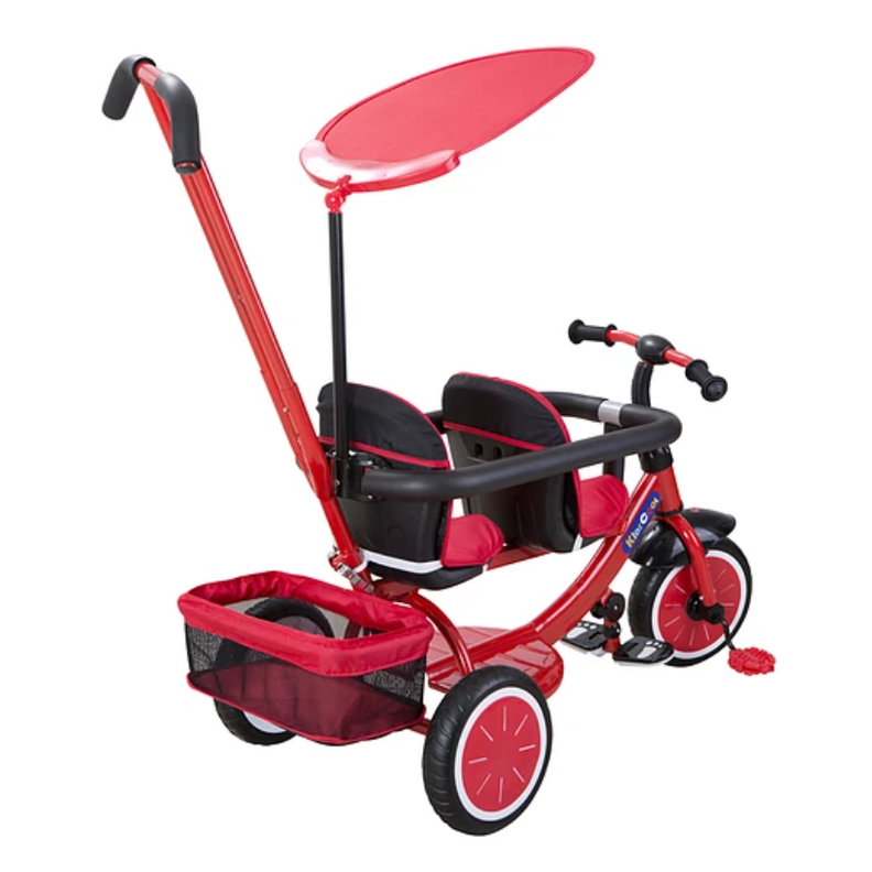 TRICICLO DOBLE ROJO KIDSCOOL-1