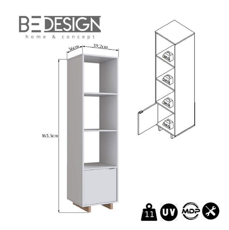 ESTANTE ORGANIZADOR  PUERTA BLANCO MOVELI -3