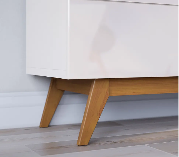 RACK TV STAND CLASSIC 11833 1.8 CAJONES BLANCO/CARAMELO-2