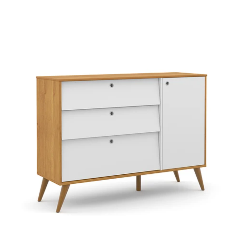 COMODA CON PUERTA GOLD MIEL/BLANCO-0