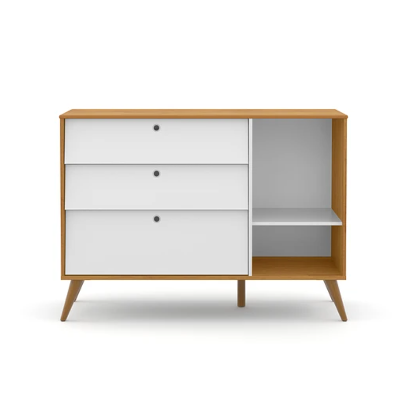 COMODA CON PUERTA GOLD MIEL/BLANCO-1