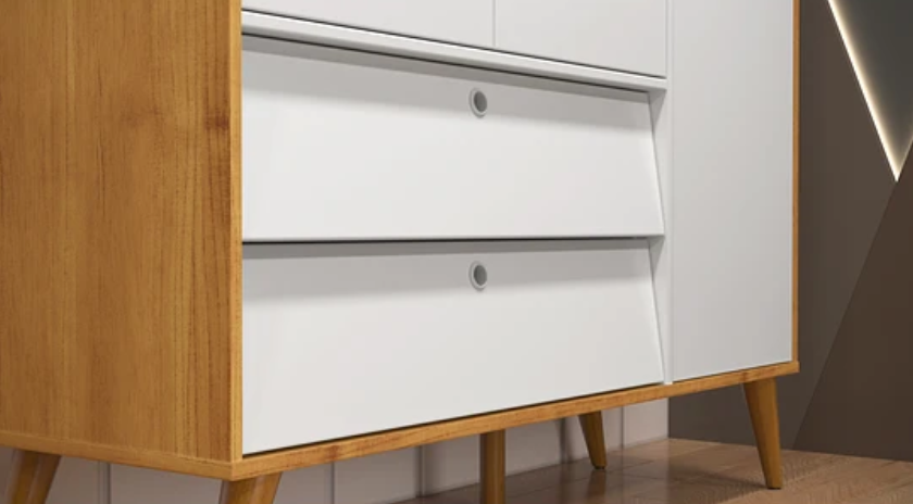 COMODA CON PUERTA GOLD MIEL/BLANCO-2