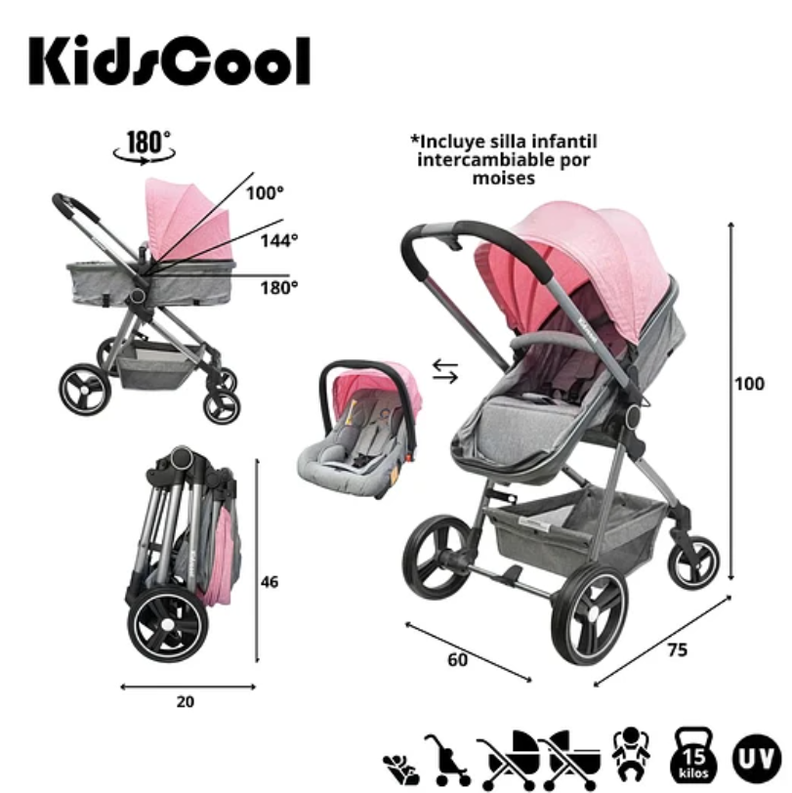 COCHE CUNA CITY TRAVEL ROSA-6