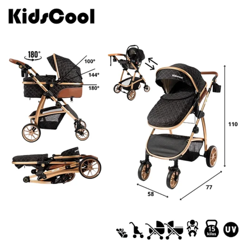 COCHE TRAVEL ELEGANCE 3 EN 1 NEGRO-7