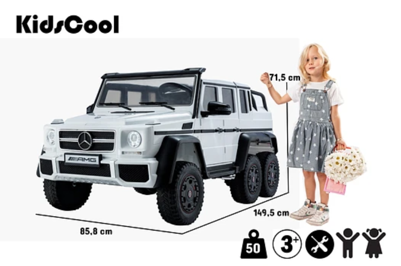 MERCEDES-BENZ G63 6X6 BLANCO 12V-5
