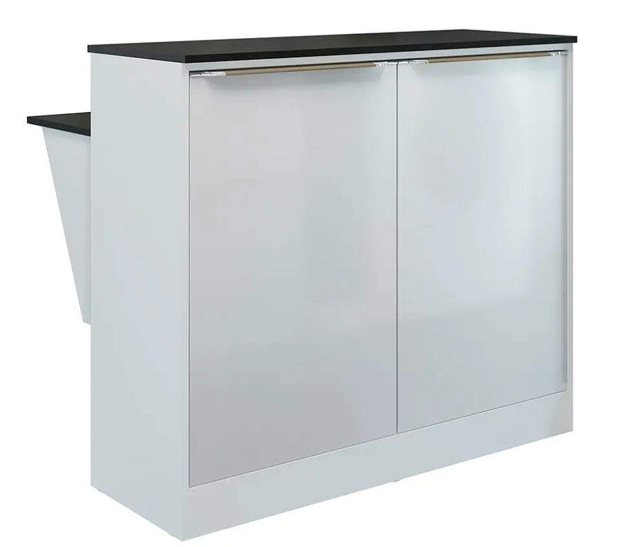 DESAYUNADOR DOS PUERTAS BLANCO SMART CUBIERTA NEGRA-0