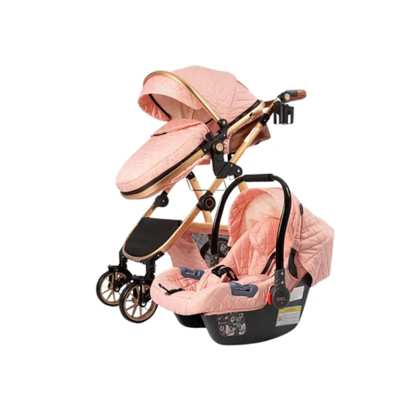 COCHE TRAVEL ELEGANCE 3 EN 1 ROSADO-0