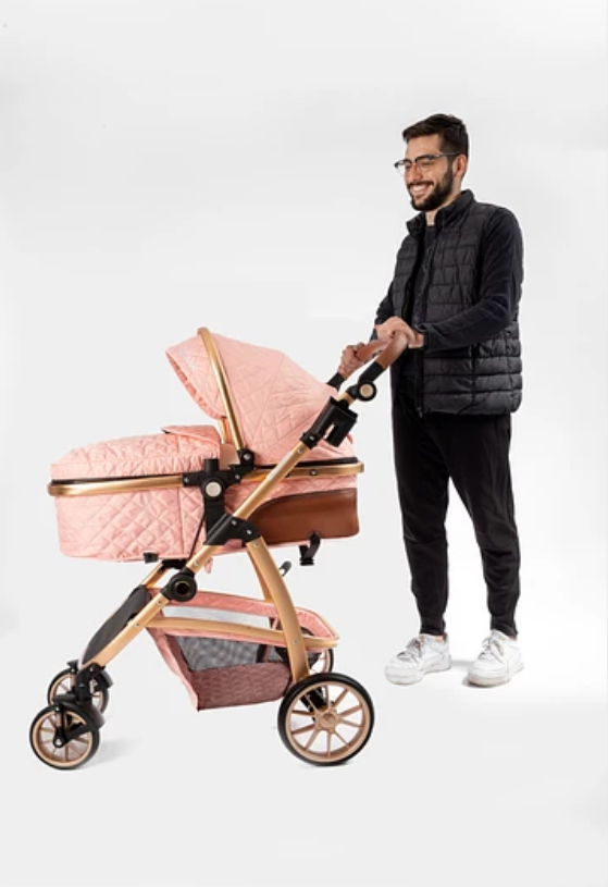 COCHE TRAVEL ELEGANCE 3 EN 1 ROSADO-6