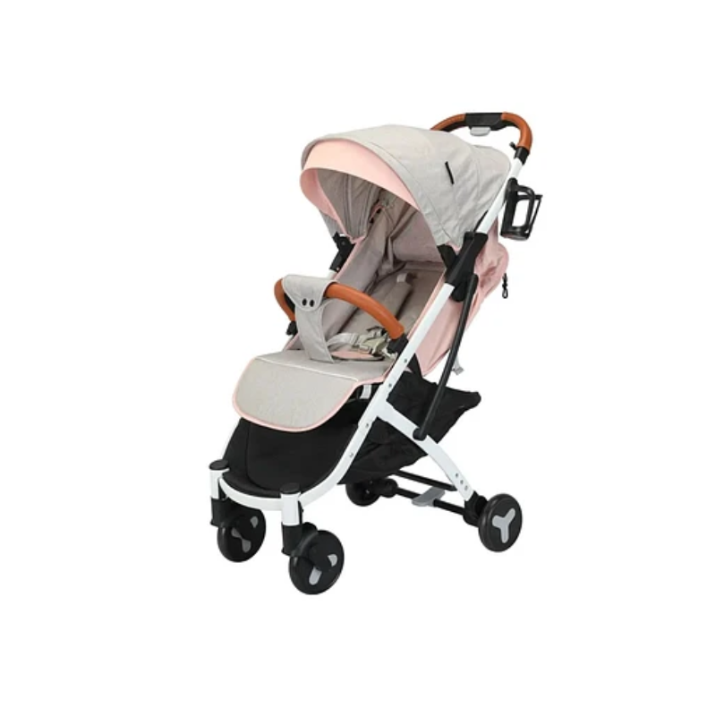 COCHE PASEO COMPACTO ROSADO / GRIS KIDSCOOL-0