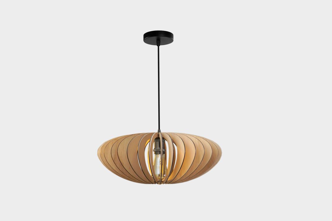 Lampara Techo Colgante Madera Minimalista Estilo Vintage-0