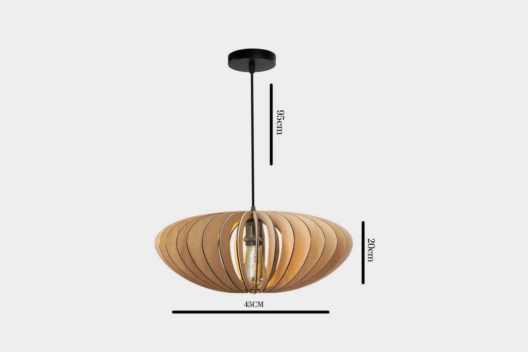 Lampara Techo Colgante Madera Minimalista Estilo Vintage-3