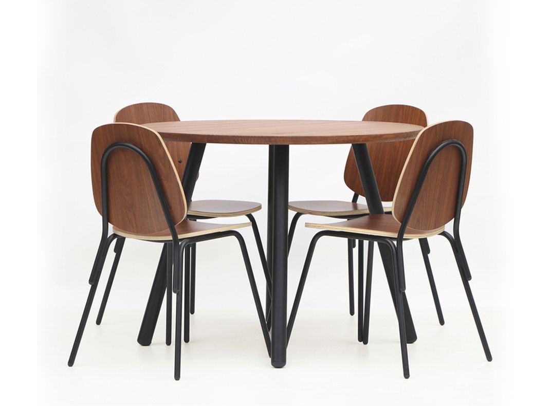 Mesa de comedor 4p Aula nogal-3