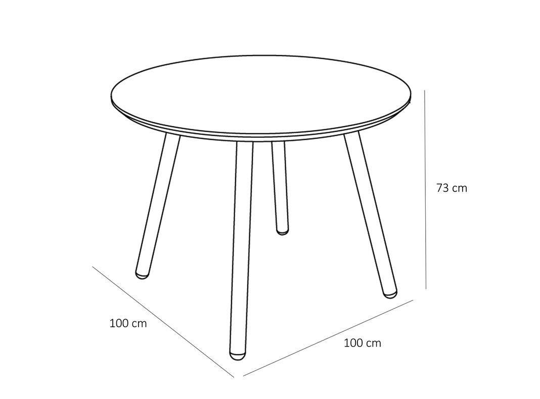 Mesa de comedor 4p Aula nogal-4