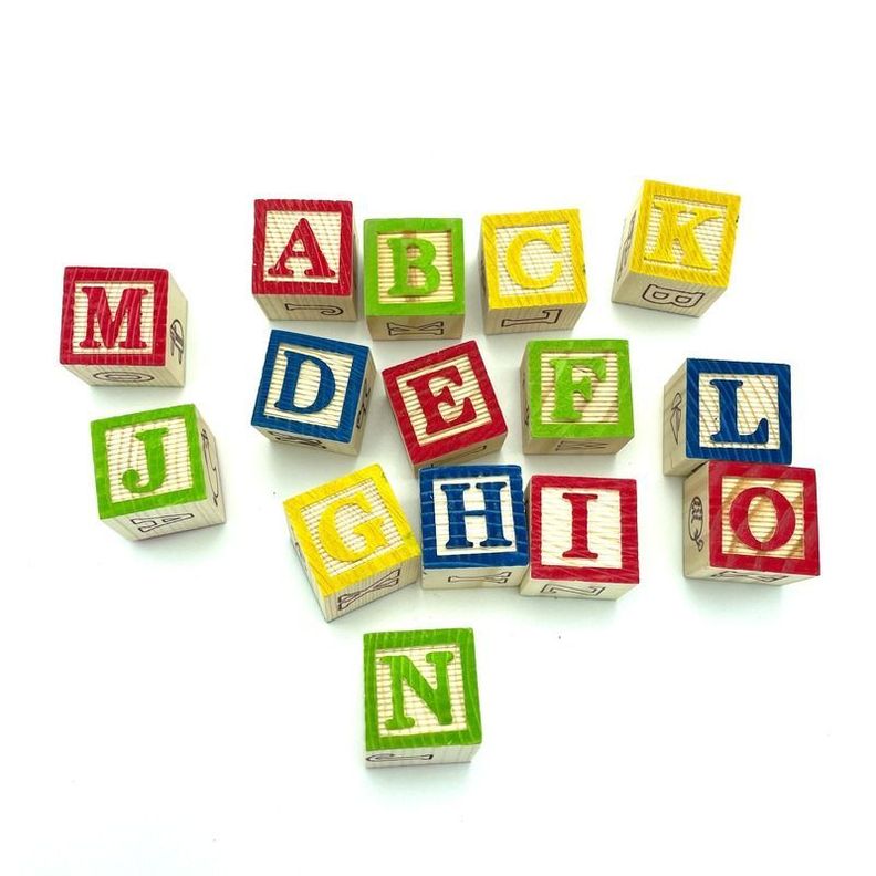 Cubo De Madera 15 Piezas Juguete Didactico Letras Y Numero-2