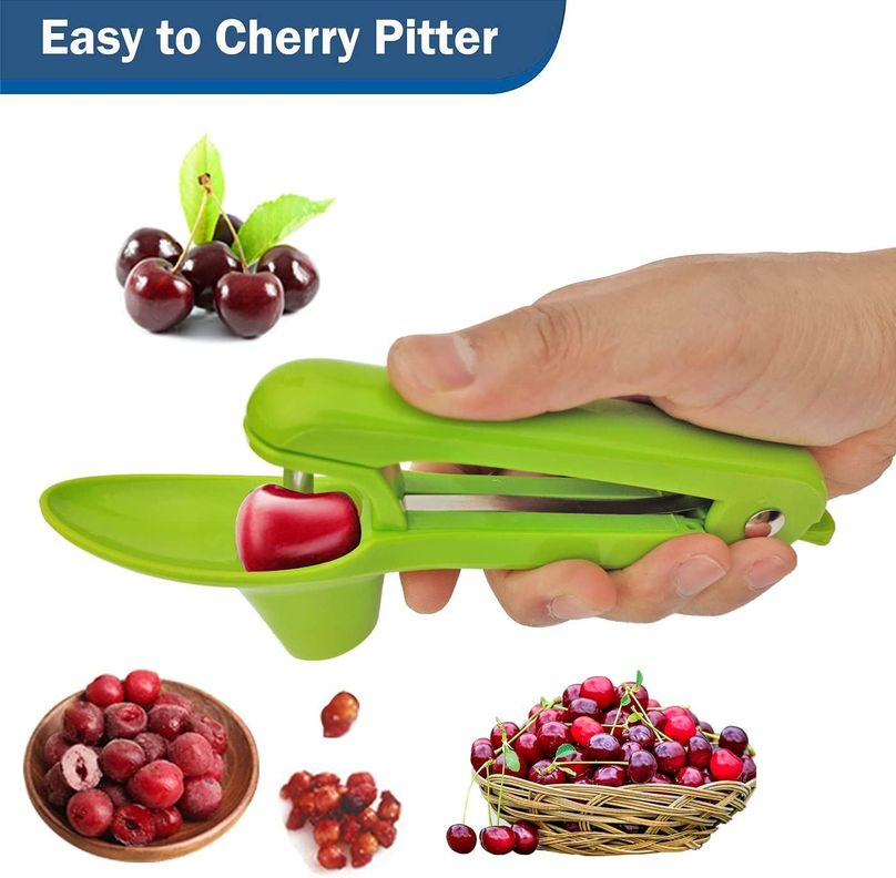 Deshuesador De Cerezas Cherry Pitter Tool Verde Lima-1