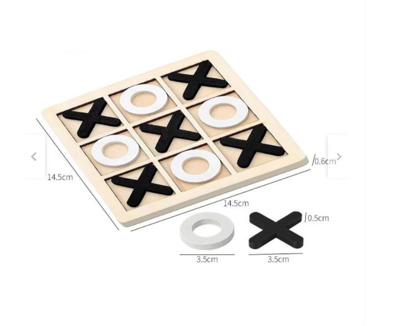 Juego De Mesa Clásico Juego Del Gato En Madera X y 0-1