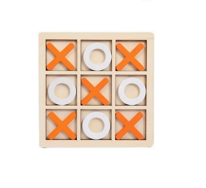 Juego De Mesa Clásico Juego Del Gato En Madera X y 0-2