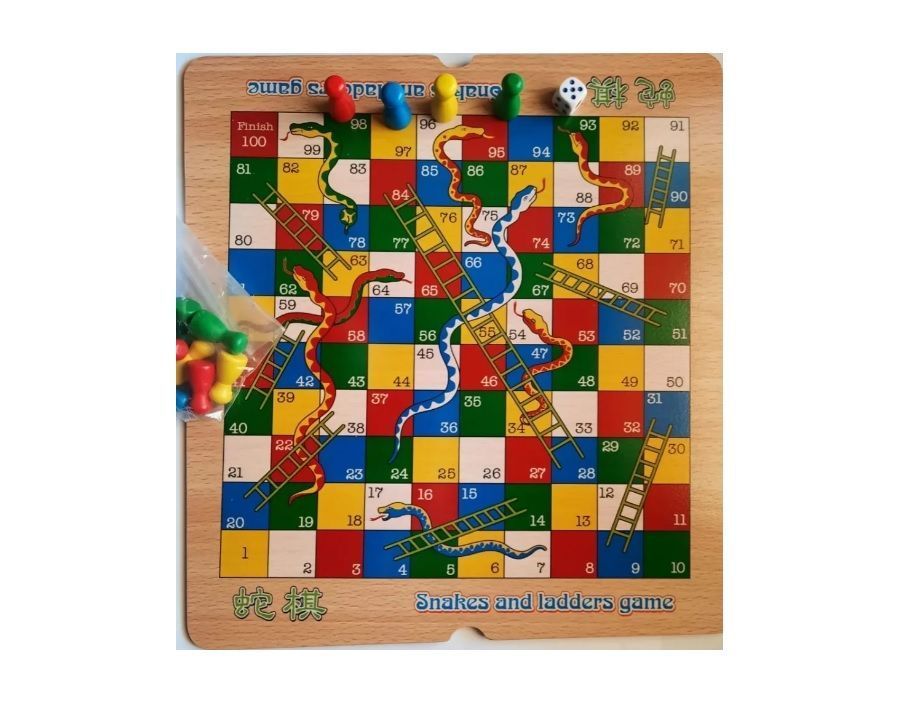 Juego De Mesa Tablero 2 Juegos En 1 (ludo Y Serpientes)-1