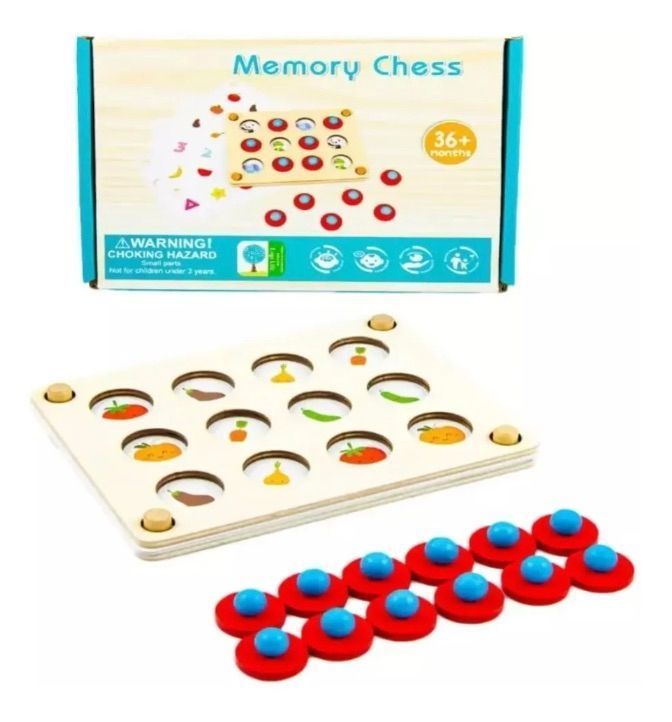 Juego Didactico Memorice Chess Mediano Juego De Memoria Surtido