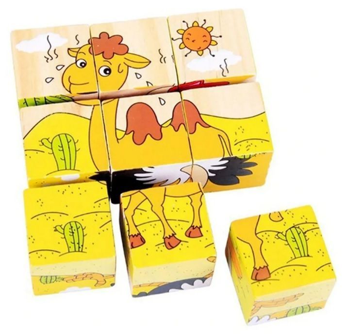 Rompecabezas Cubos Puzzles De Madera 6 En 1-2