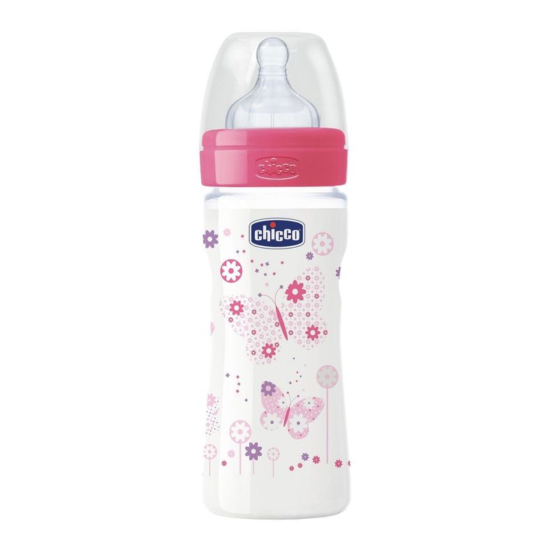 Mamadera Chicco Well Being 250ml 2m+  Fuccia-0