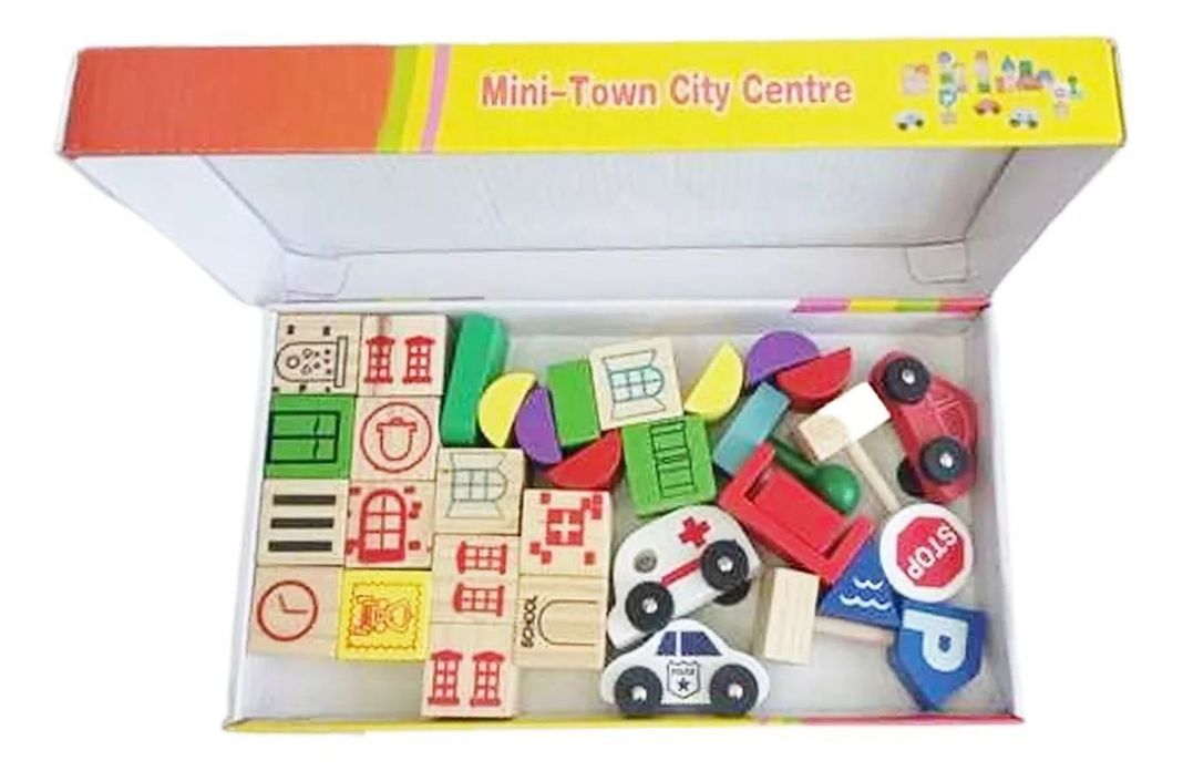 Bloques De Ciudad, Juego Montessori-3